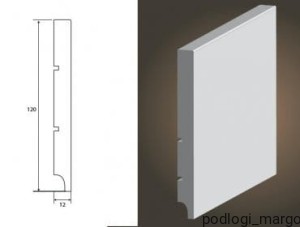 Listwa przypodłogowa Wilgocioodporna Lagrus Slim 120