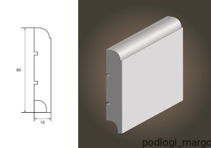 Listwa przypodłogowa Wilgocioodporna Lagrus Classic R10 F
