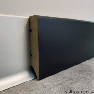 Listwa przypodłogowa Czarna Lagrus Plus Classic R5 RAL 9005