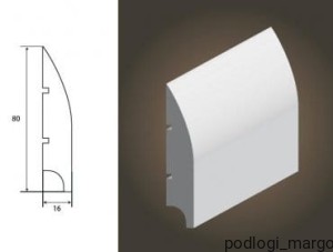 Listwa przypodłogowa Lagrus Plus Soft 80 Wilgocioodporna