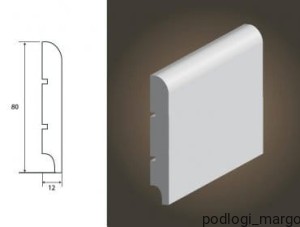 Listwa przypodłogowa Lagrus Plus Slim 80 R10 Wilgocioodporna
