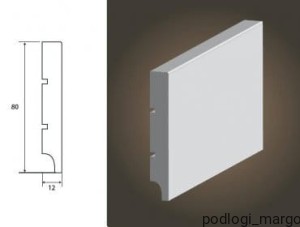 Listwa przypodłogowa Lagrus Plus Slim 80 Wilgocioodporna