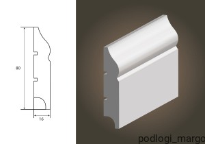 Listwa przypodłogowa Lagrus Plus Atena 80 Wilgocioodporna
